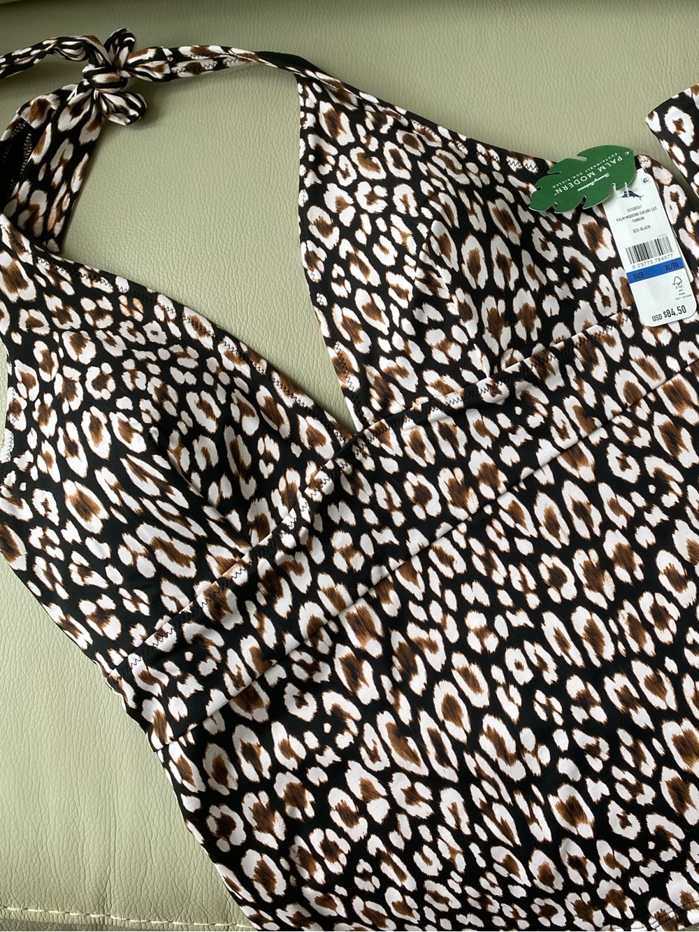 Tommy Bahama Palm Modern Safari Cat Tankini set - animal print bathing suit - Picture 5 of 9